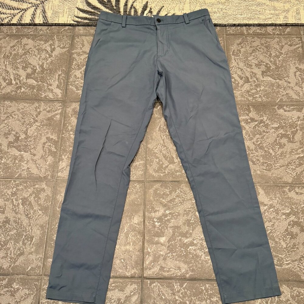 Lululemon Men's ABC Classic-Fit Trouser 34" Belgian Blue 5 Pockets MINT $128